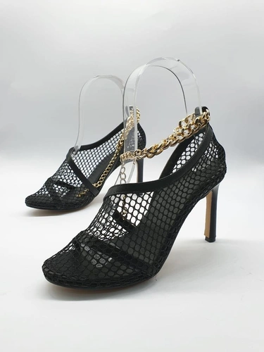 Босоножки Bottega Veneta High Heel with Chain 2021 Black